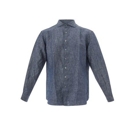 Lardini Elegant Flax Blue Shirt for Men - Hilstor