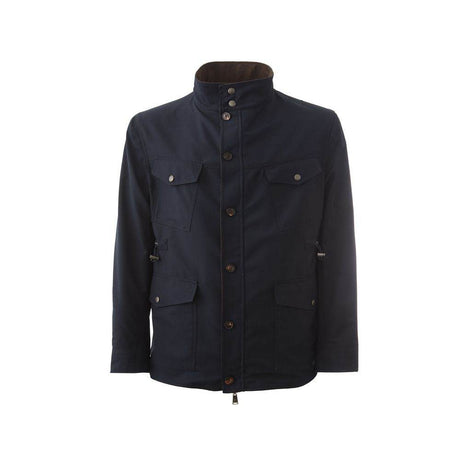 Lardini Elegant Wool Blue Jacket for Men - Hilstor