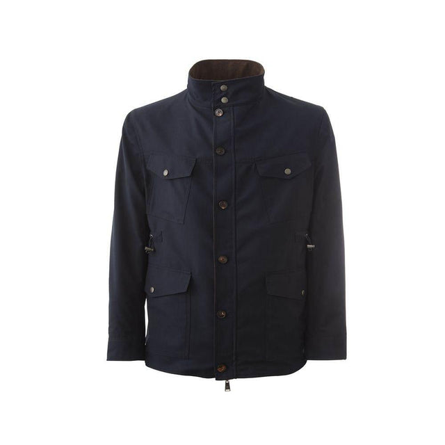 Lardini Elegant Wool Blue Jacket for Men - Hilstor