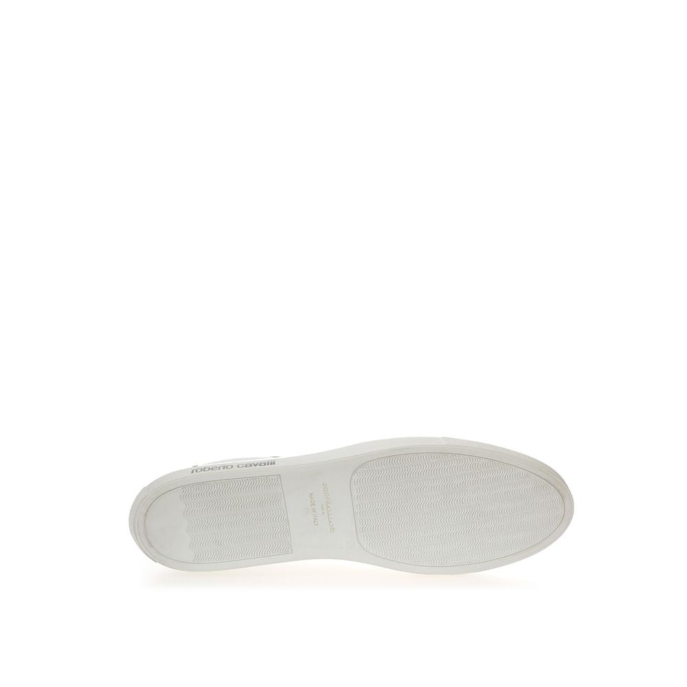 Roberto Cavalli Sneaker i hvid læder