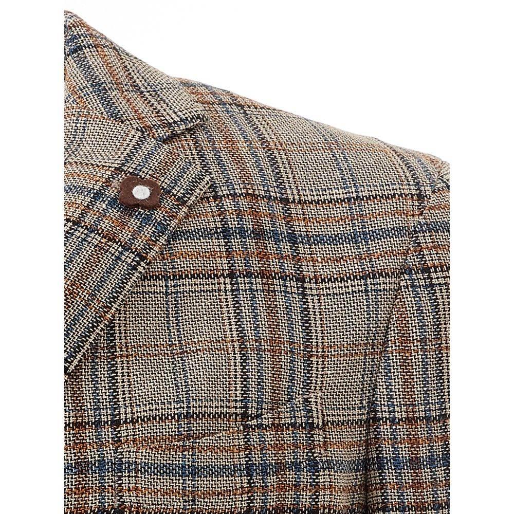 Lardini Elegant Multicolor Linen Jacket - Hilstor