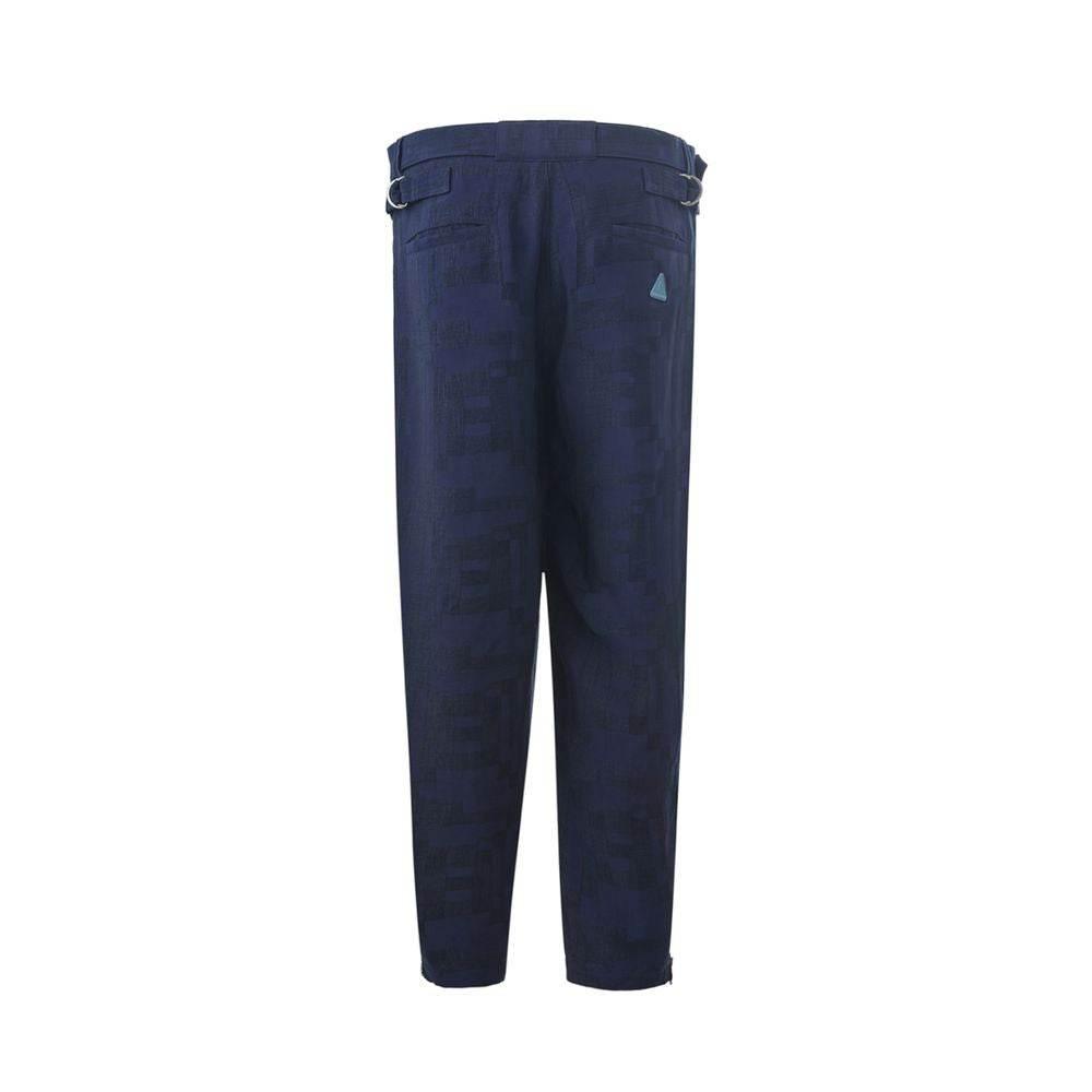 Emporio Armani Blue Linen Pant - Hilstor