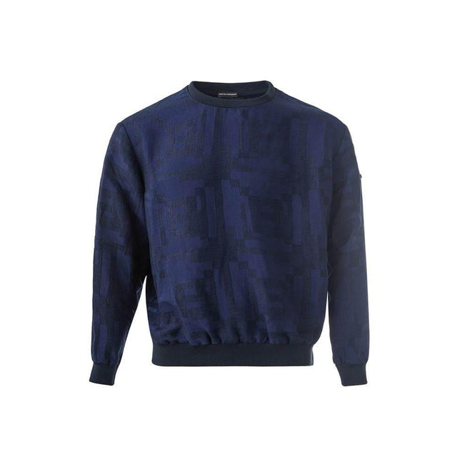 Emporio Armani Elegant Linen Blue T-Shirt for Men - Hilstor