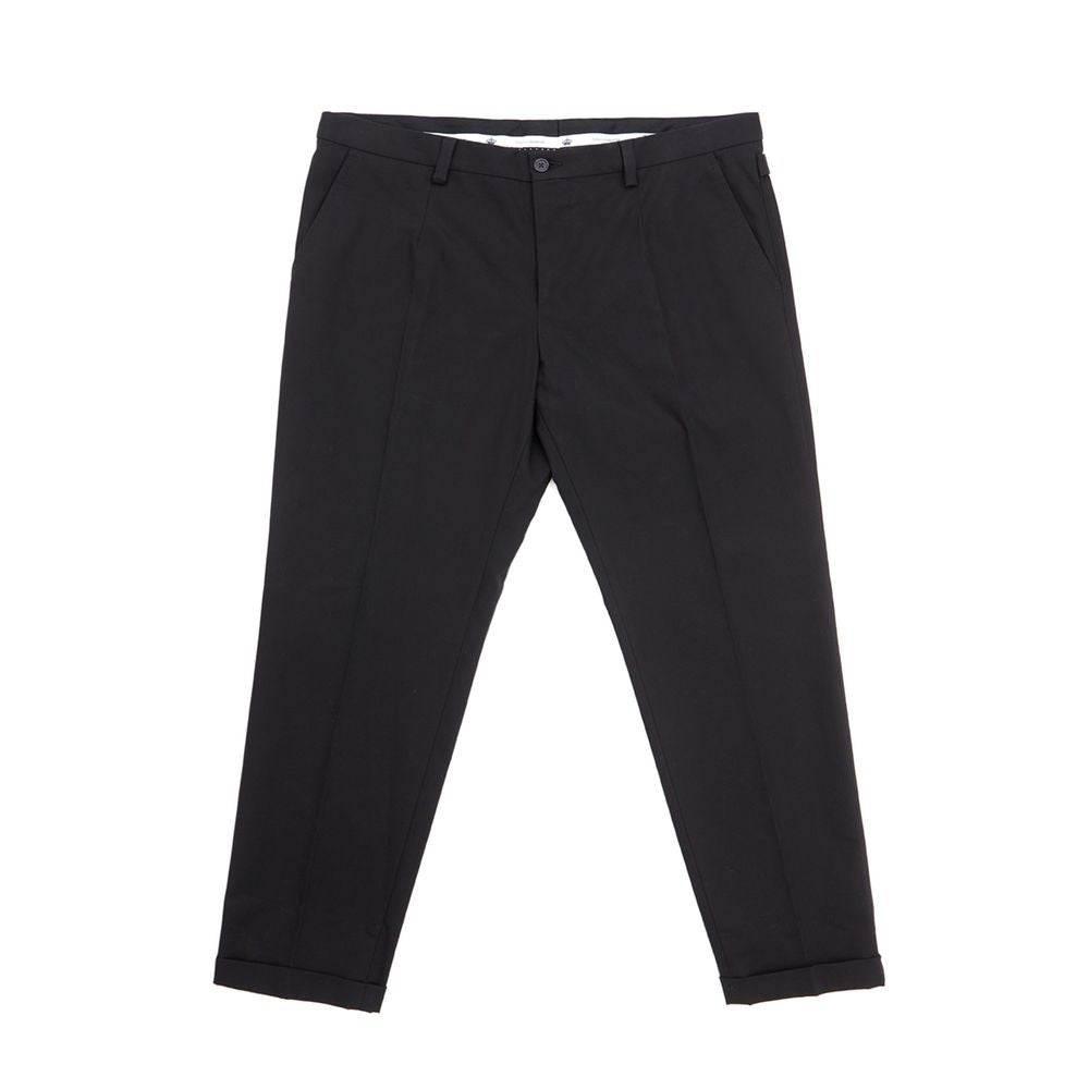 Dolce & Gabbana Elegant Black Cotton Pants for Men - Hilstor