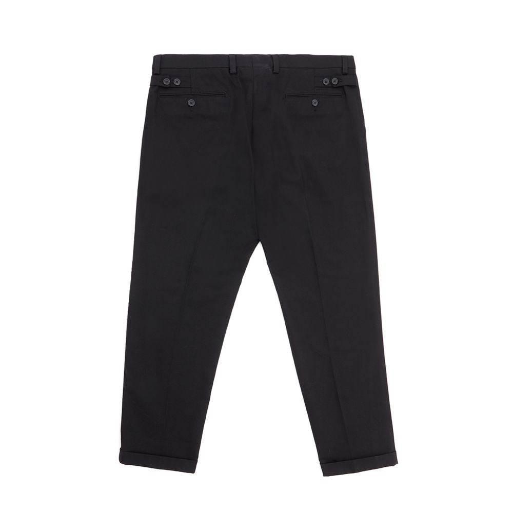 Dolce & Gabbana Elegant Black Cotton Pants for Men - Hilstor