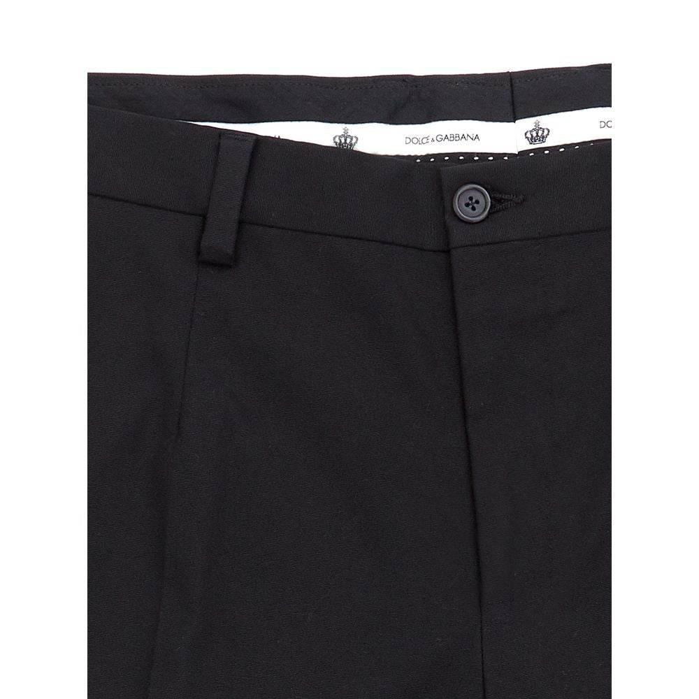 Dolce & Gabbana Elegant Black Cotton Pants for Men - Hilstor