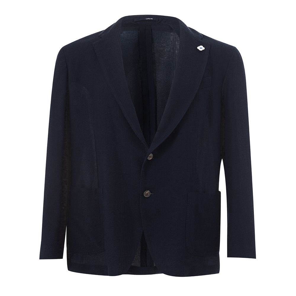 Lardini Blue Cotton Jacket - Hilstor