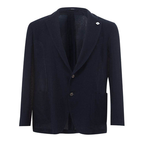 Lardini Blue Cotton Jacket - Hilstor