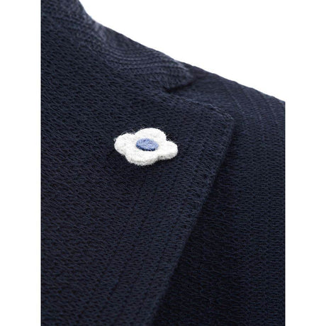 Lardini Blue Cotton Jacket - Hilstor