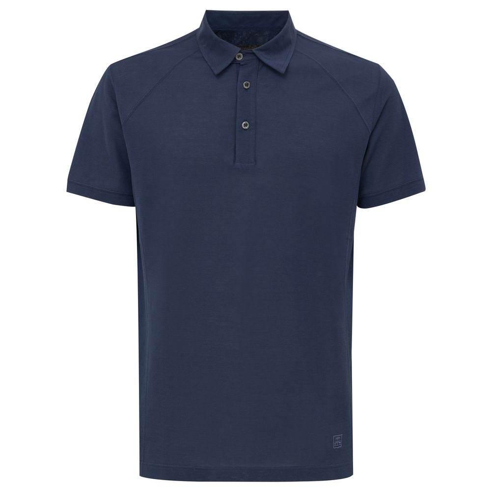 Corneliani Blue Cotton Polo Shirt - Hilstor