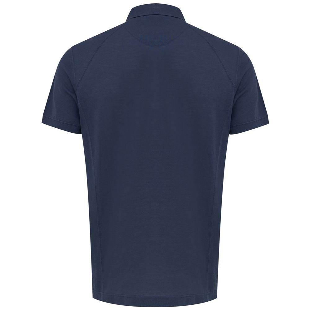 Corneliani Blue Cotton Polo Shirt - Hilstor