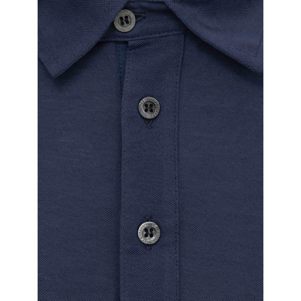 Corneliani Blue Cotton Polo Shirt - Hilstor