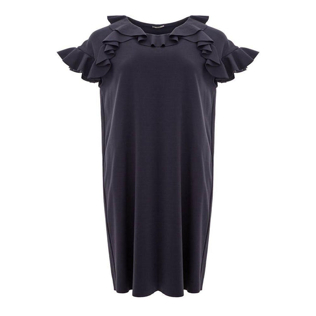 Lardini Elegant Black Viscose Dress - Hilstor