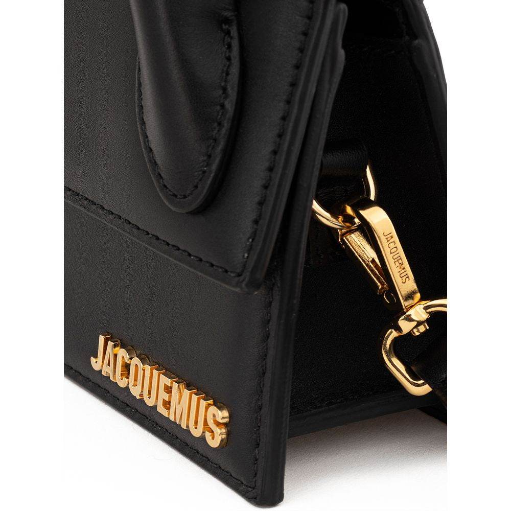 Jacquemus Elegant Black Leather Handbag - Hilstor