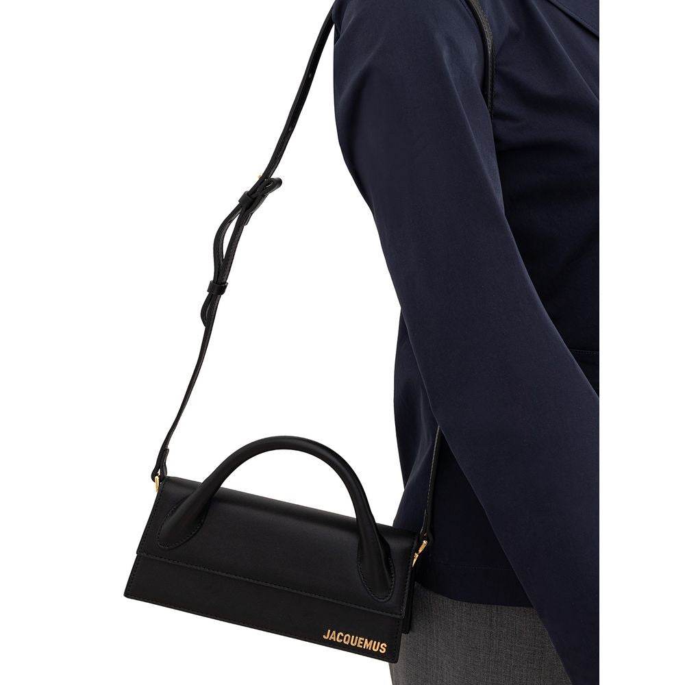 Jacquemus Elegant Black Leather Handbag - Hilstor
