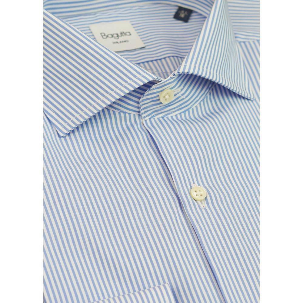 Bagutta Light Blue Cotton Men Shirt - Hilstor