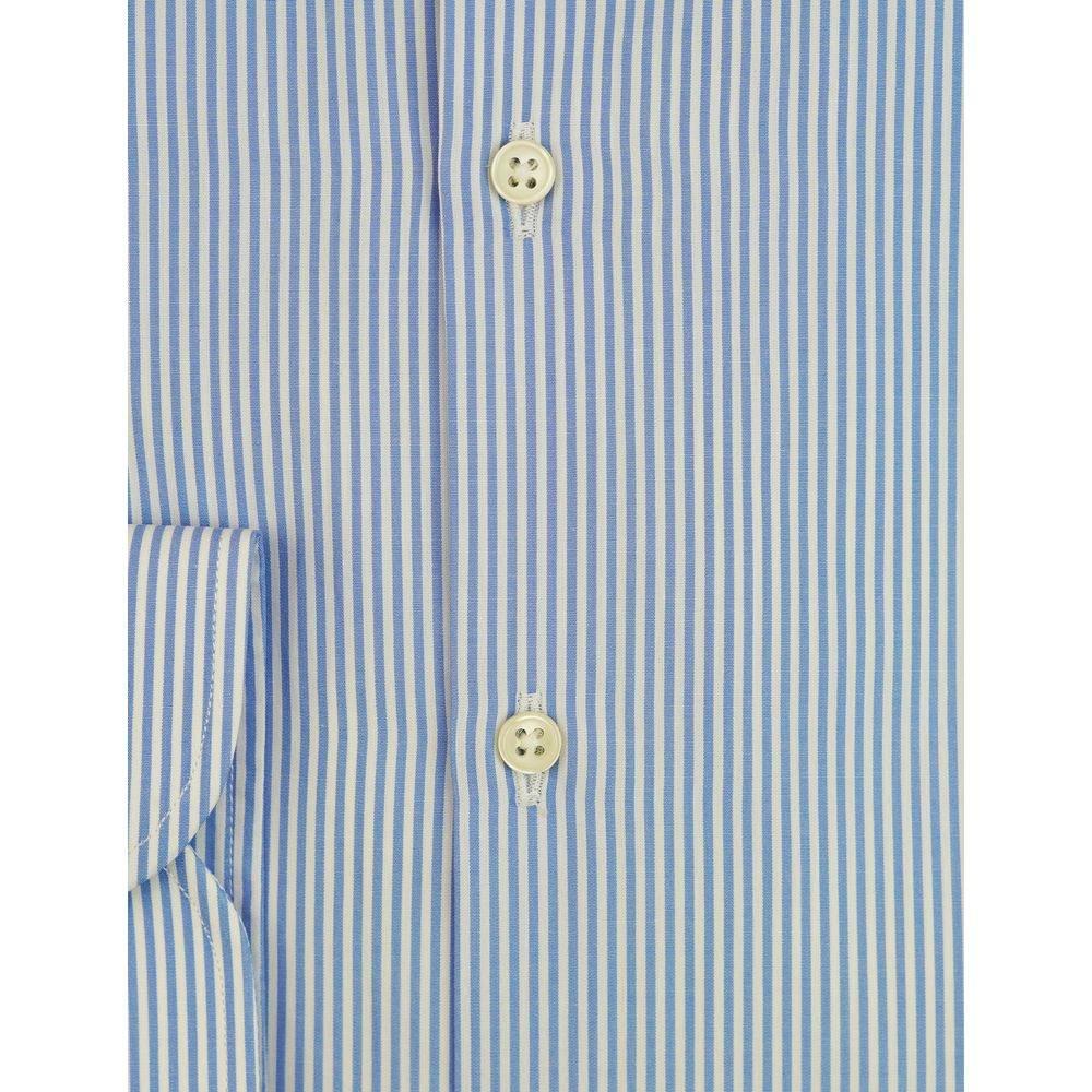 Bagutta Light Blue Cotton Men Shirt - Hilstor