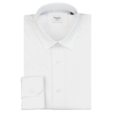Bagutta White Linen Men Shirt - Hilstor