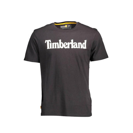 Timberland Black Cotton Men T-Shirt - Hilstor