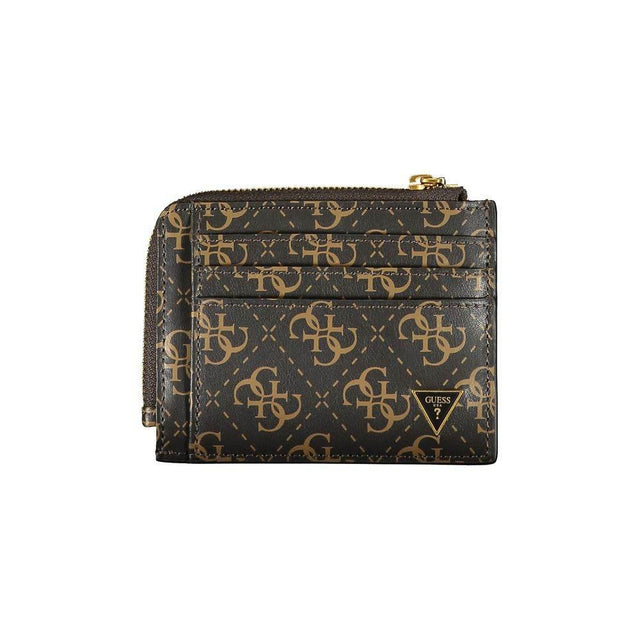 Guess Jeans Elegant Brown Leather Wallet with Ample Space - Hilstor
