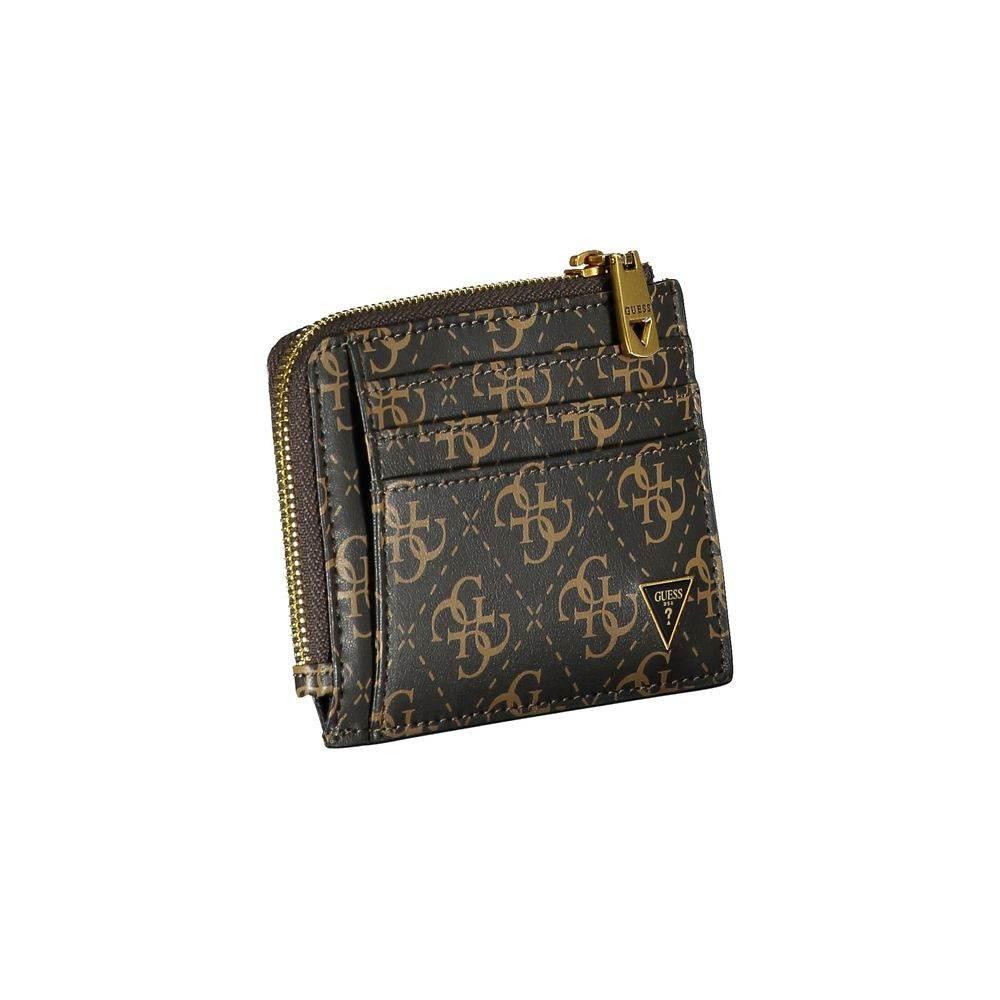 Guess Jeans Elegant Brown Leather Wallet with Ample Space - Hilstor