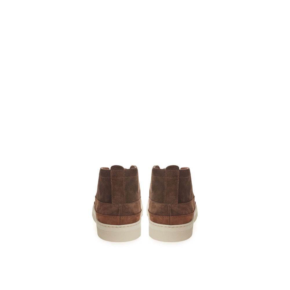 Lardini Elegant Suede Sneakers in Rich Brown - Hilstor