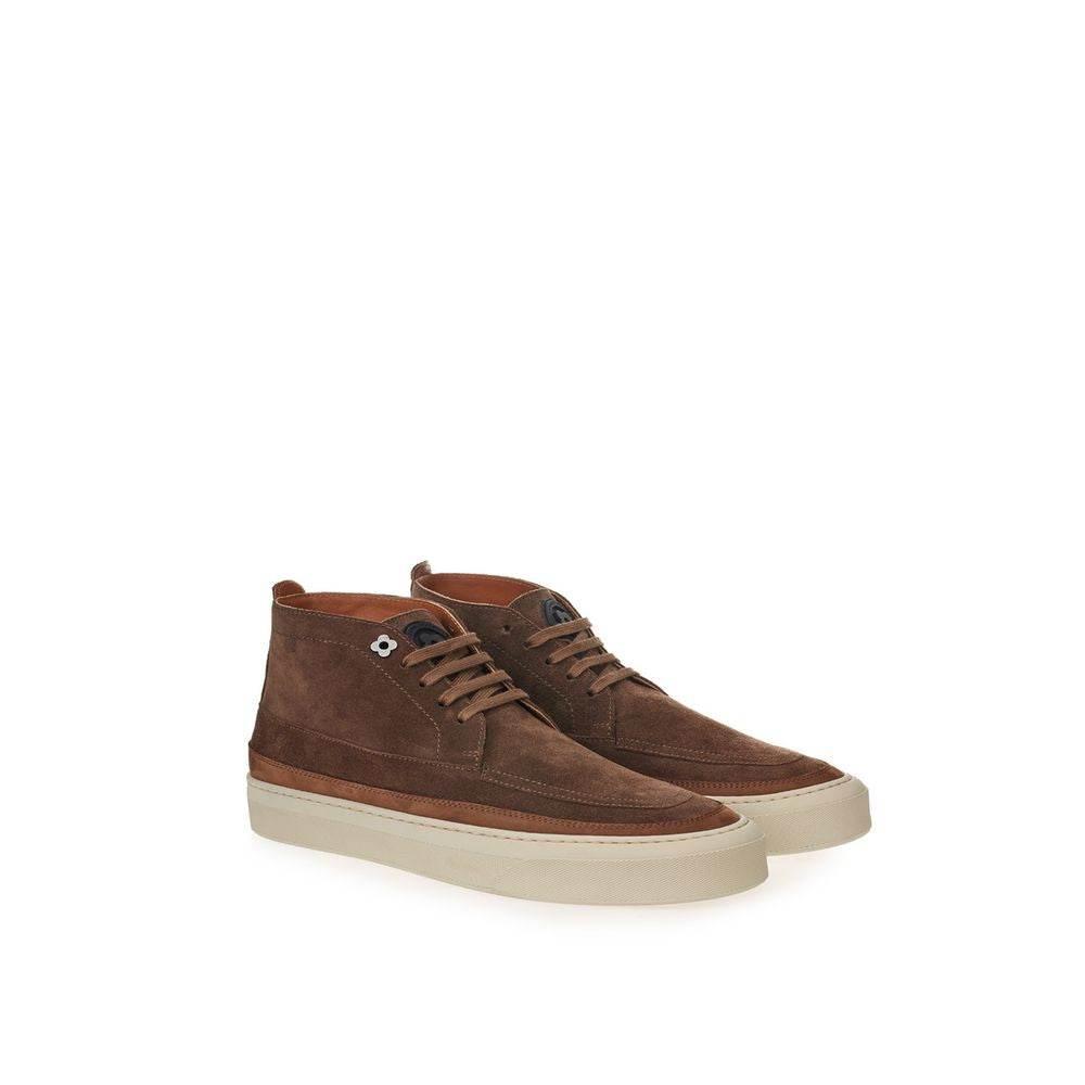 Lardini Elegant Suede Sneakers in Rich Brown - Hilstor
