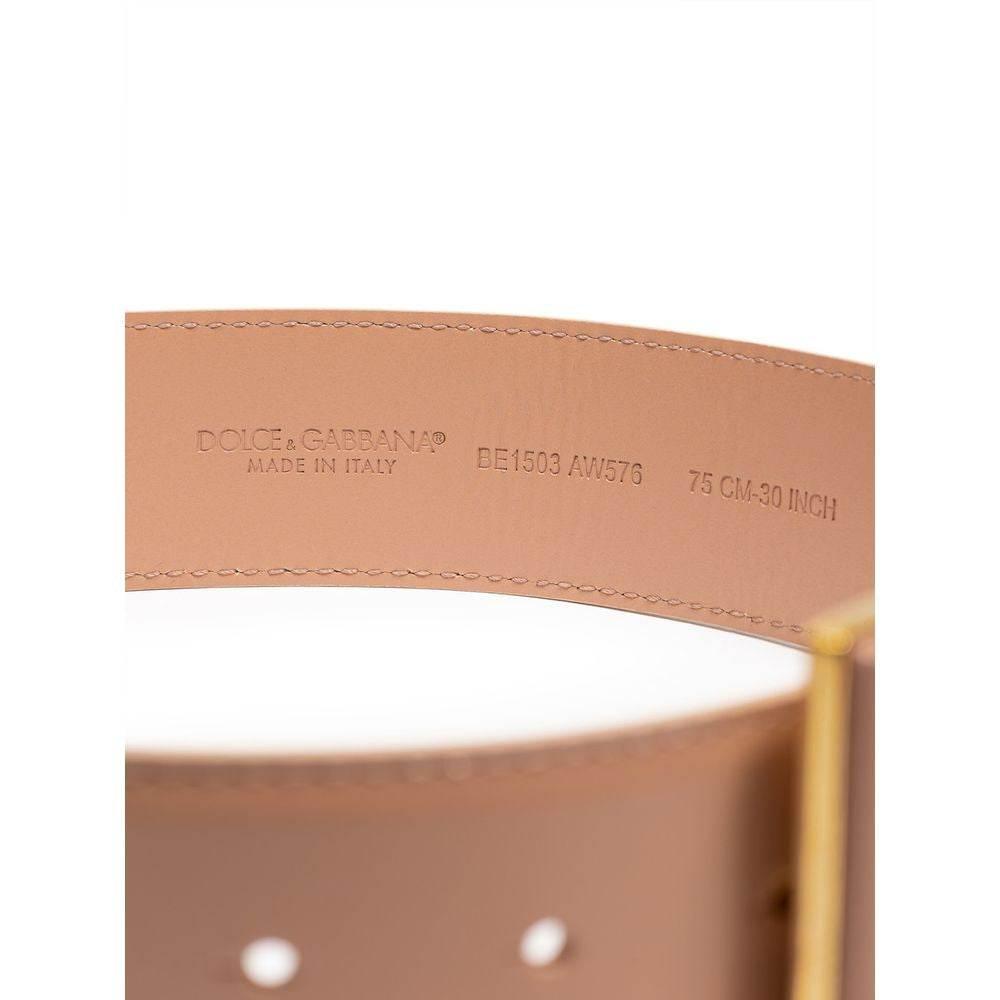 Dolce & Gabbana Pink Leather Belt - Hilstor