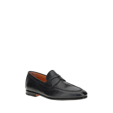 Santoni Leather Loafers - Hilstor