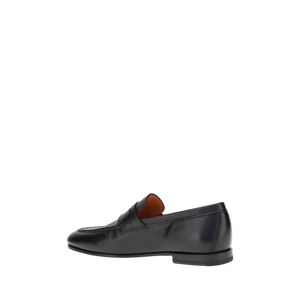 Santoni Leather Loafers - Hilstor