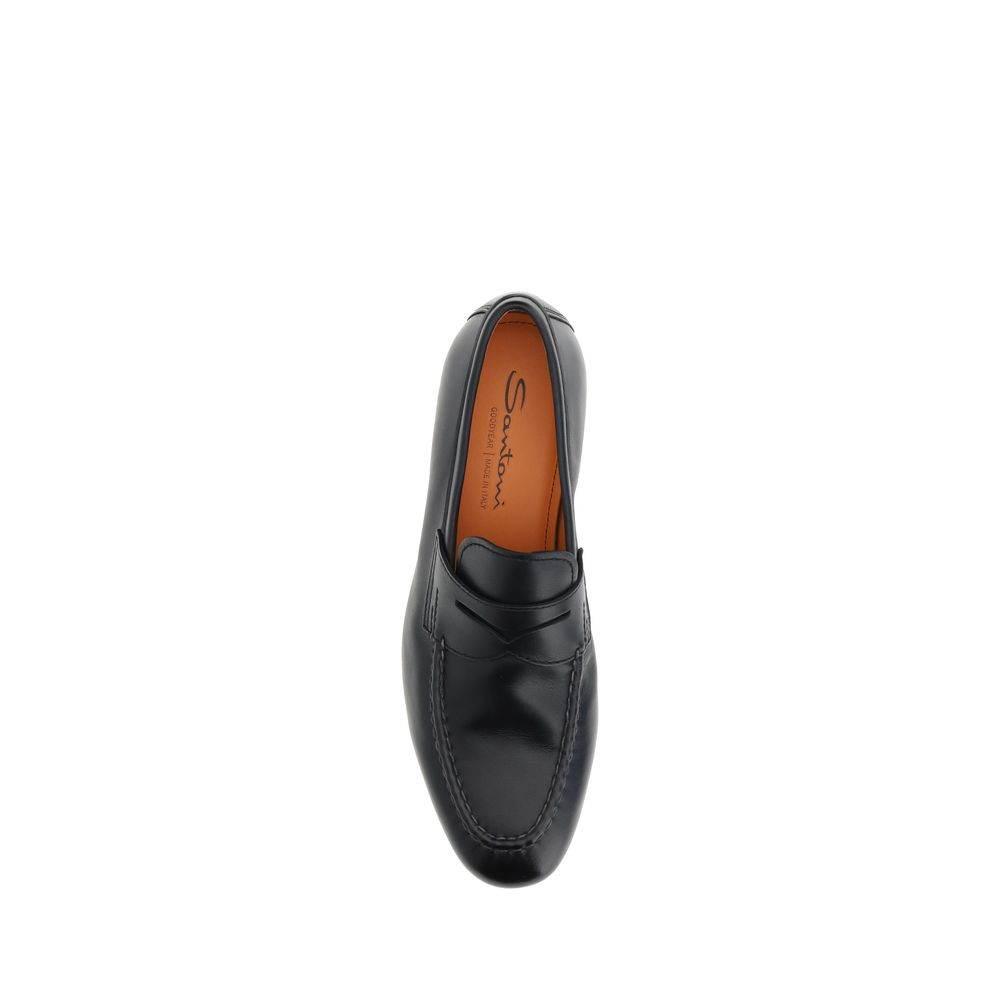Santoni Leather Loafers - Hilstor