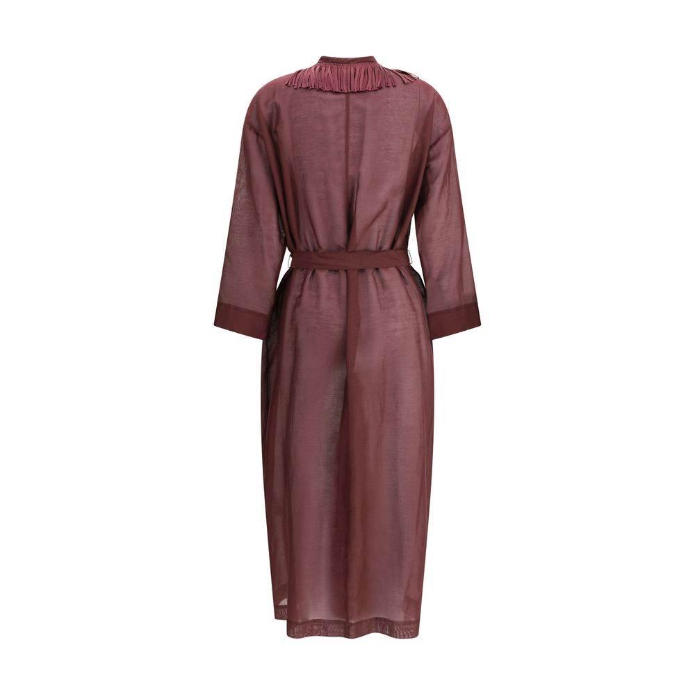 Forte_Forte Fringed long Robe - Hilstor