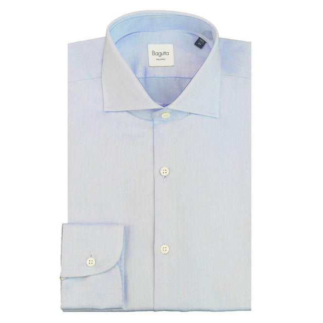Bagutta Light Blue Cotton Men Shirt - Hilstor