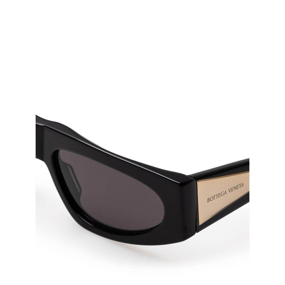 Bottega Veneta Black Acetate Sunglass - Hilstor