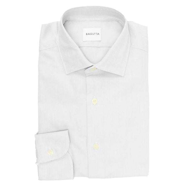 Bagutta White Cotton Men Shirt - Hilstor