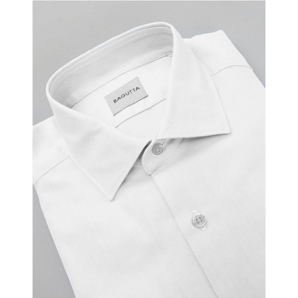 Bagutta White Cotton Men Shirt - Hilstor