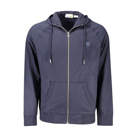 Timberland Blue Cotton Men Sweater with Central Pockets and Zip - Hilstor
