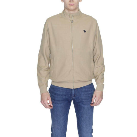 U.S. POLO ASSN. Beige Cotton Jackets & Coat - Hilstor