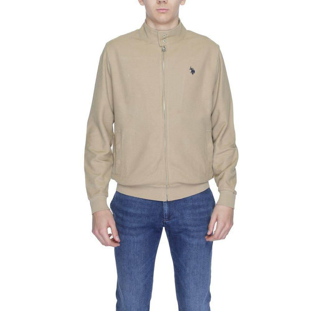 U.S. POLO ASSN. Beige Cotton Jackets & Coat - Hilstor