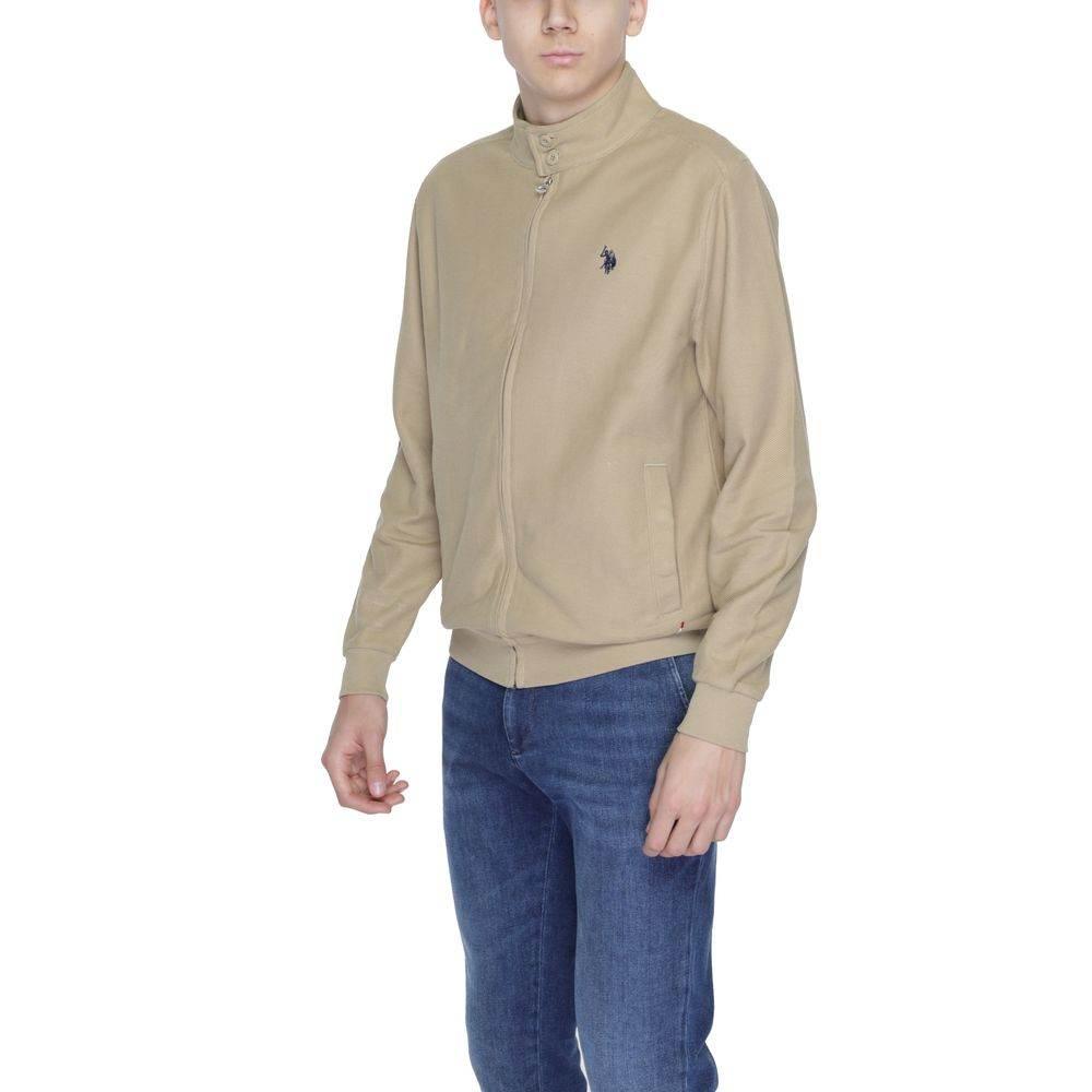 U.S. POLO ASSN. Beige Cotton Jackets & Coat - Hilstor