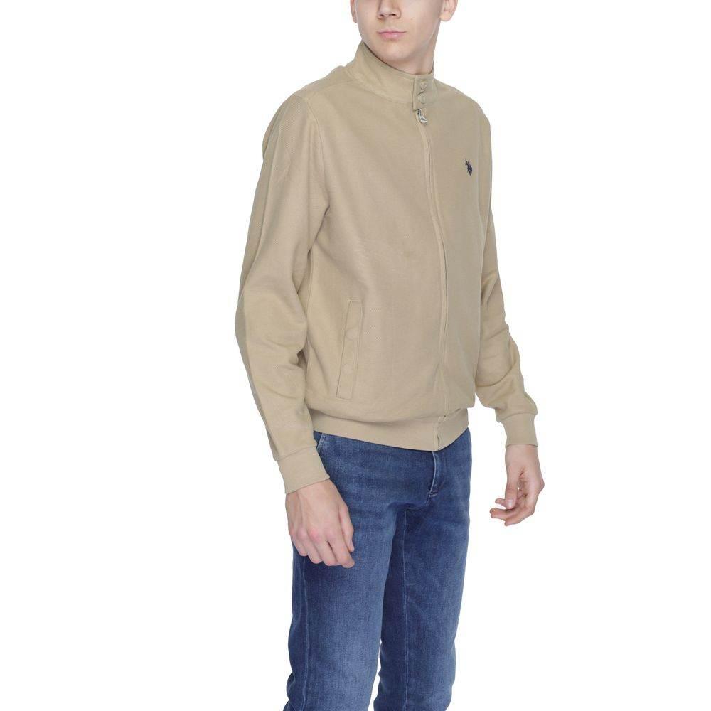 U.S. POLO ASSN. Beige Cotton Jackets & Coat - Hilstor