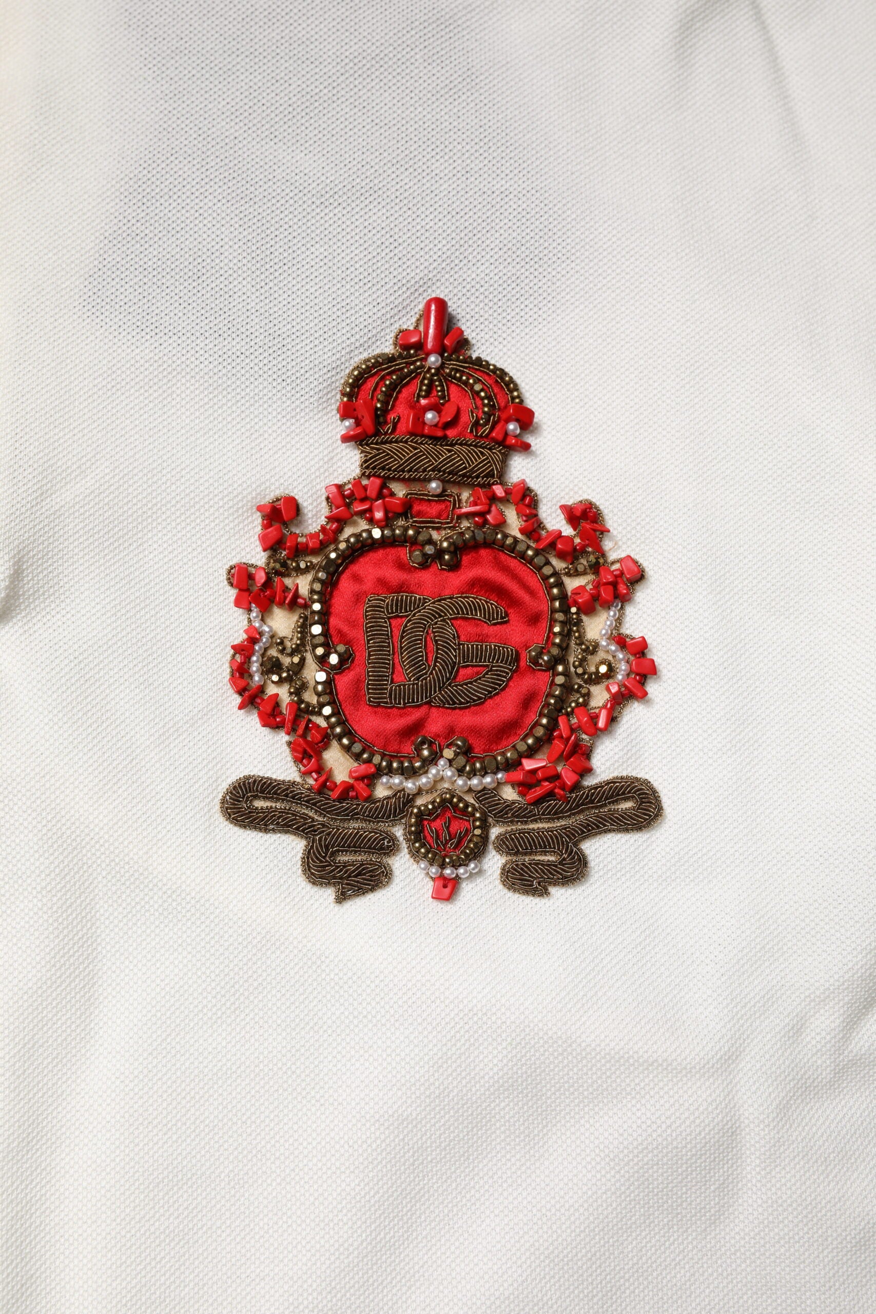 Dolce &amp; Gabbana Polo T-shirt til mænd med hvid bomuldslogo