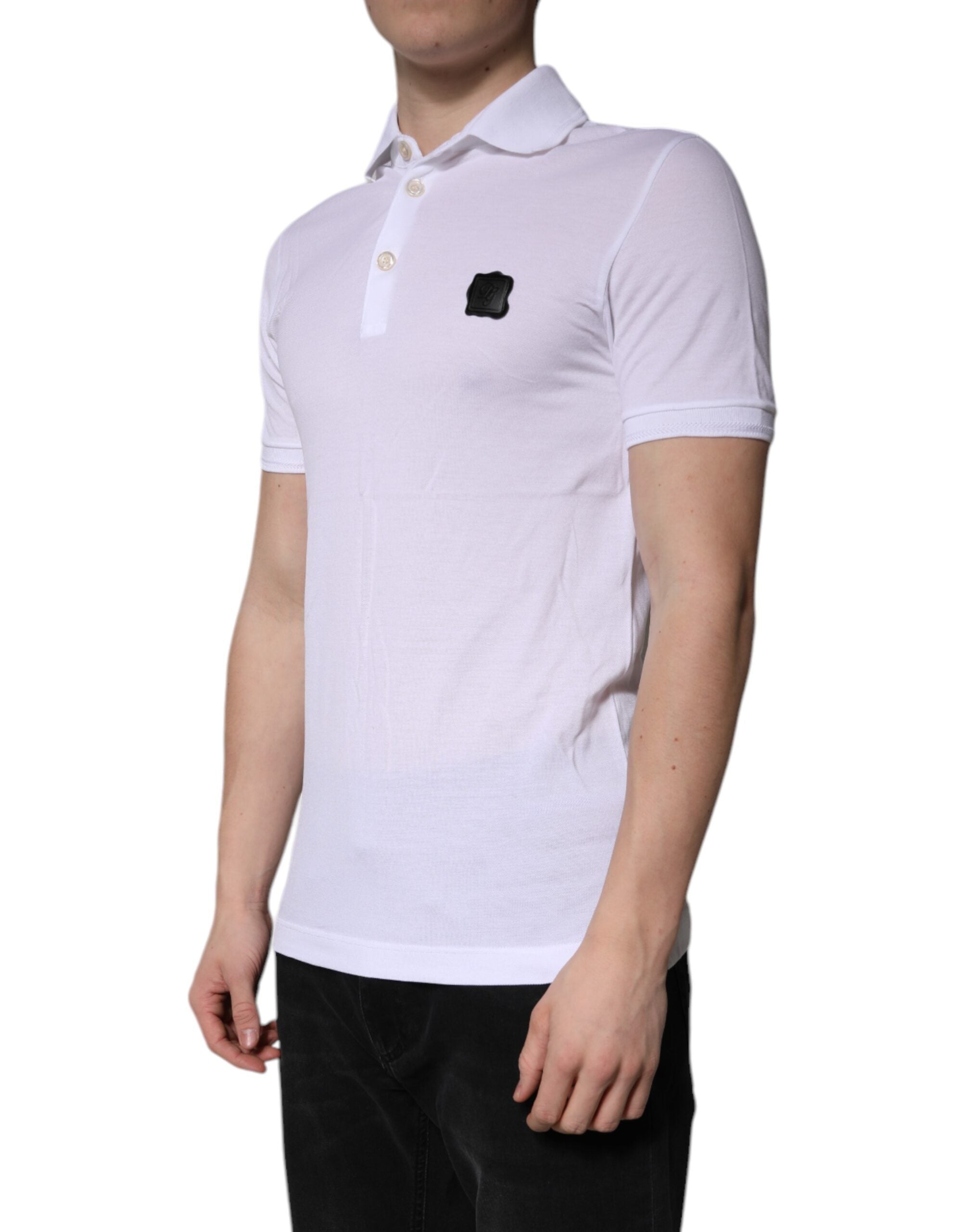 Dolce &amp; Gabbana Polo T-shirt med hvid bomuldslogo
