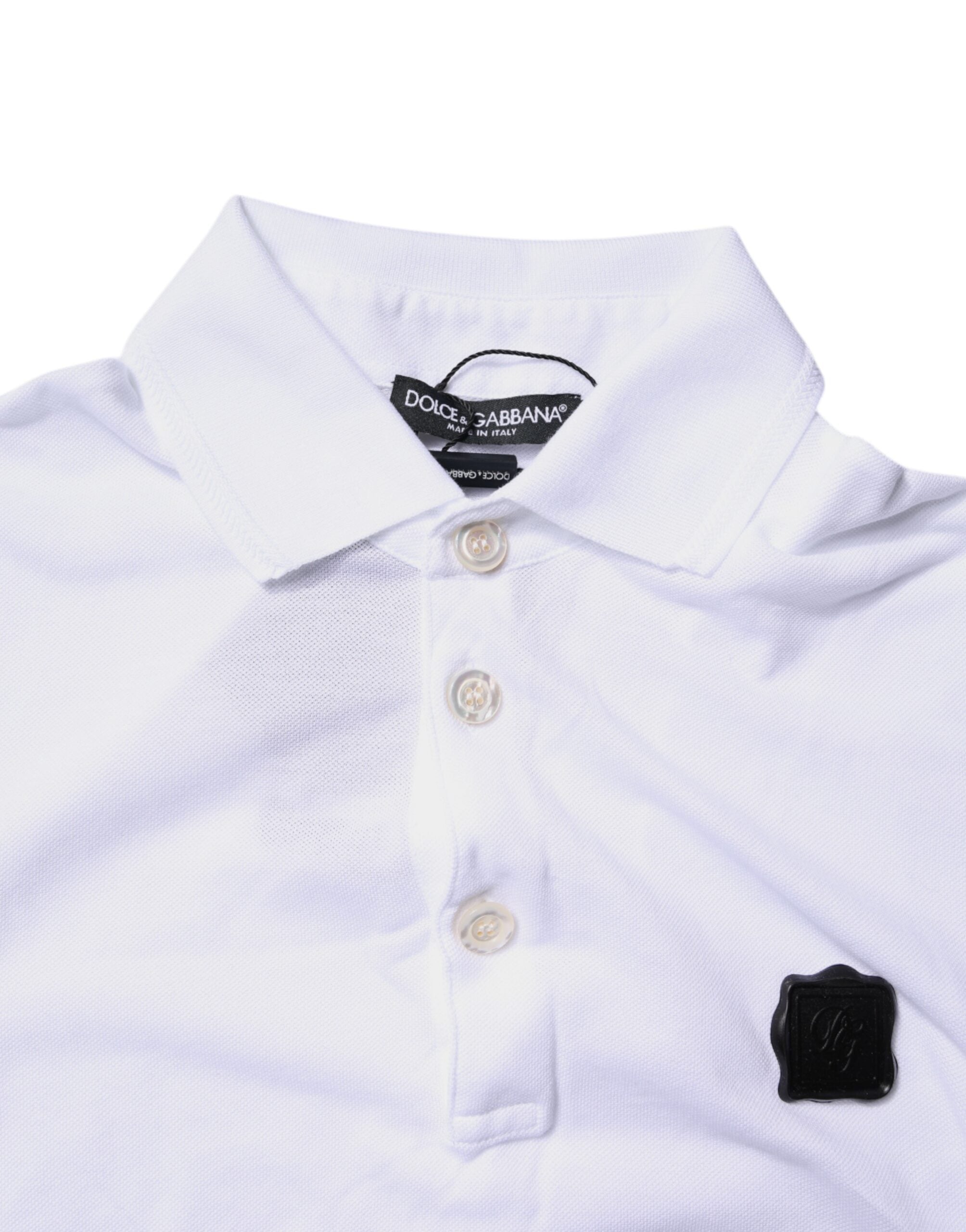 Dolce &amp; Gabbana Polo T-shirt med hvid bomuldslogo