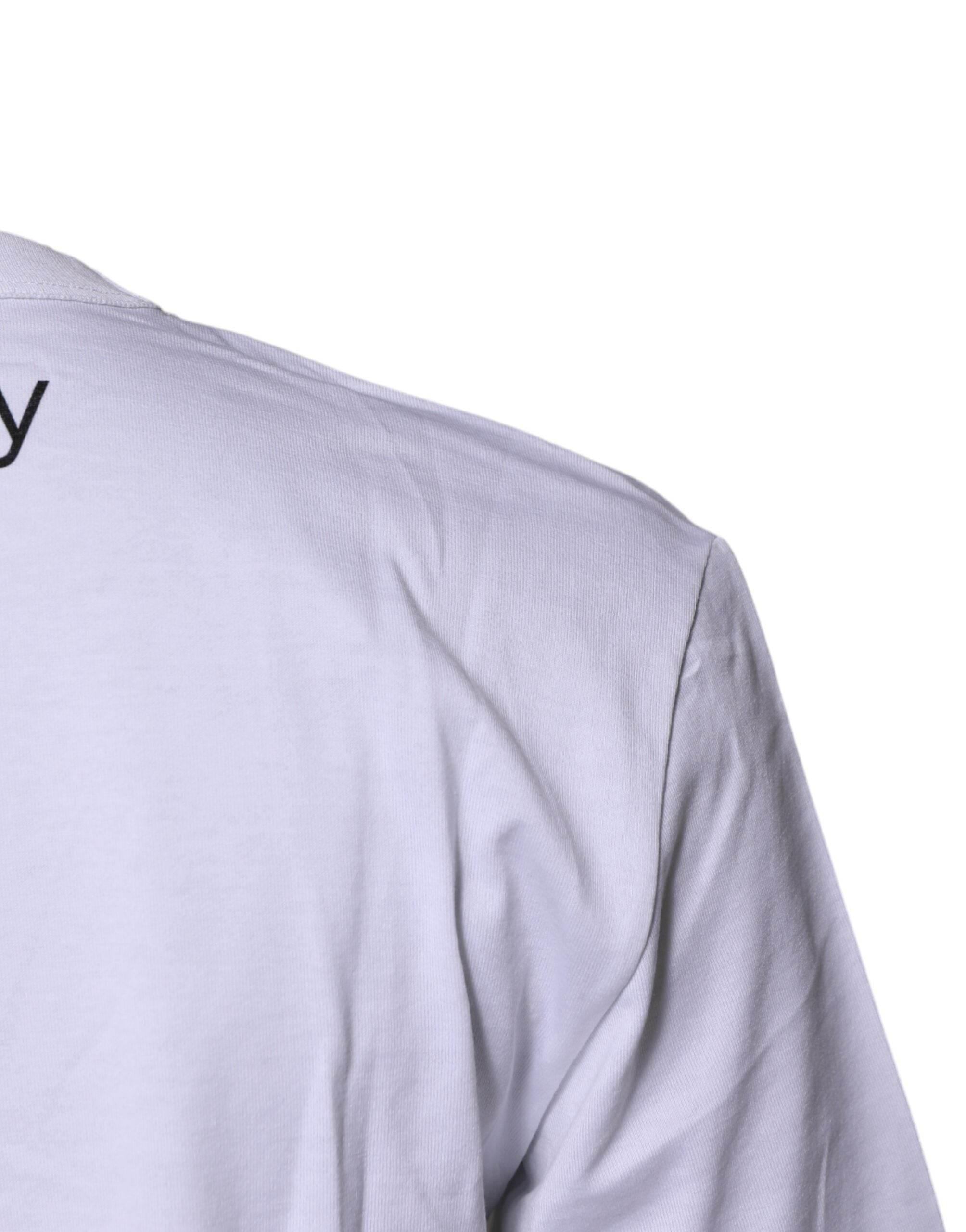 Dolce & Gabbana White #DGFamily Cotton Crew Neck T-shirt - Hilstor