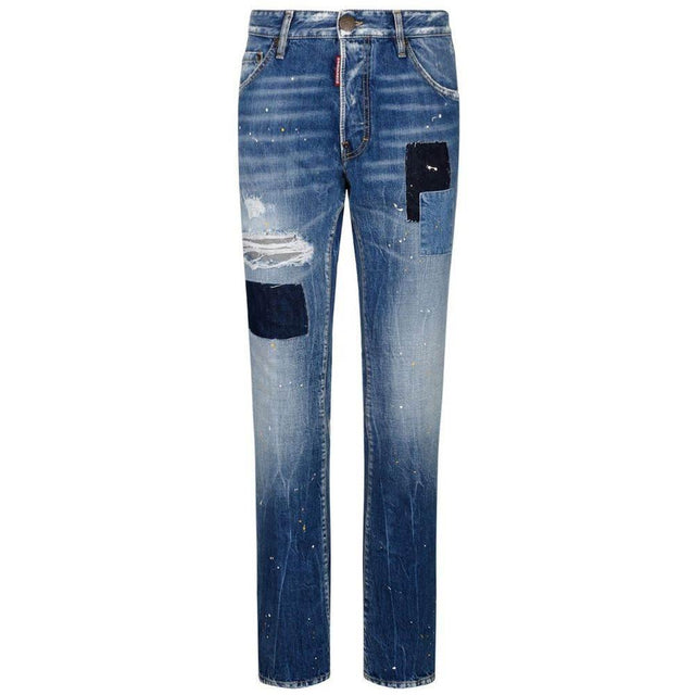 Dsquared² Blue Cotton Men's Slim-Fit Jean - Hilstor