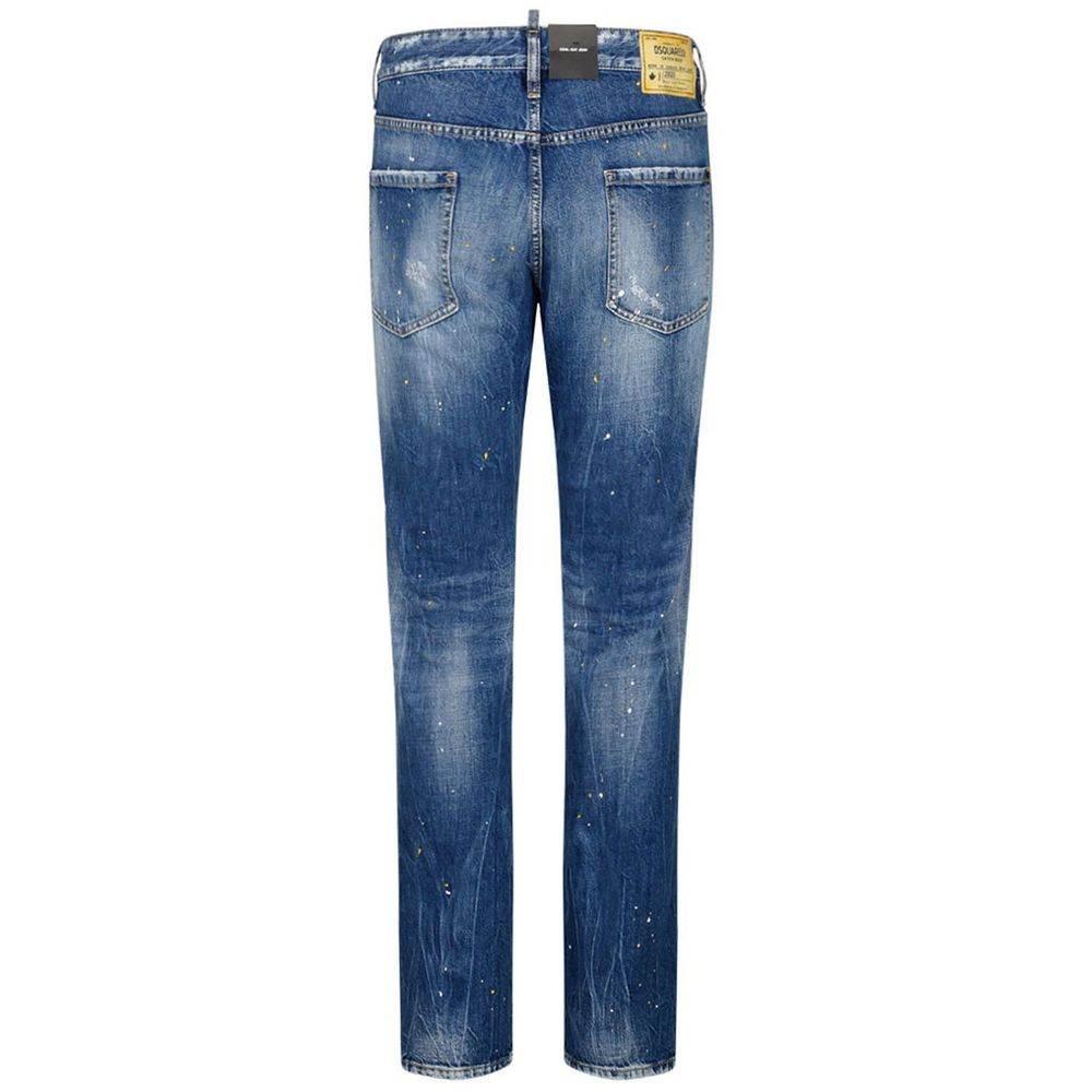 Dsquared² Blue Cotton Men's Slim-Fit Jean - Hilstor