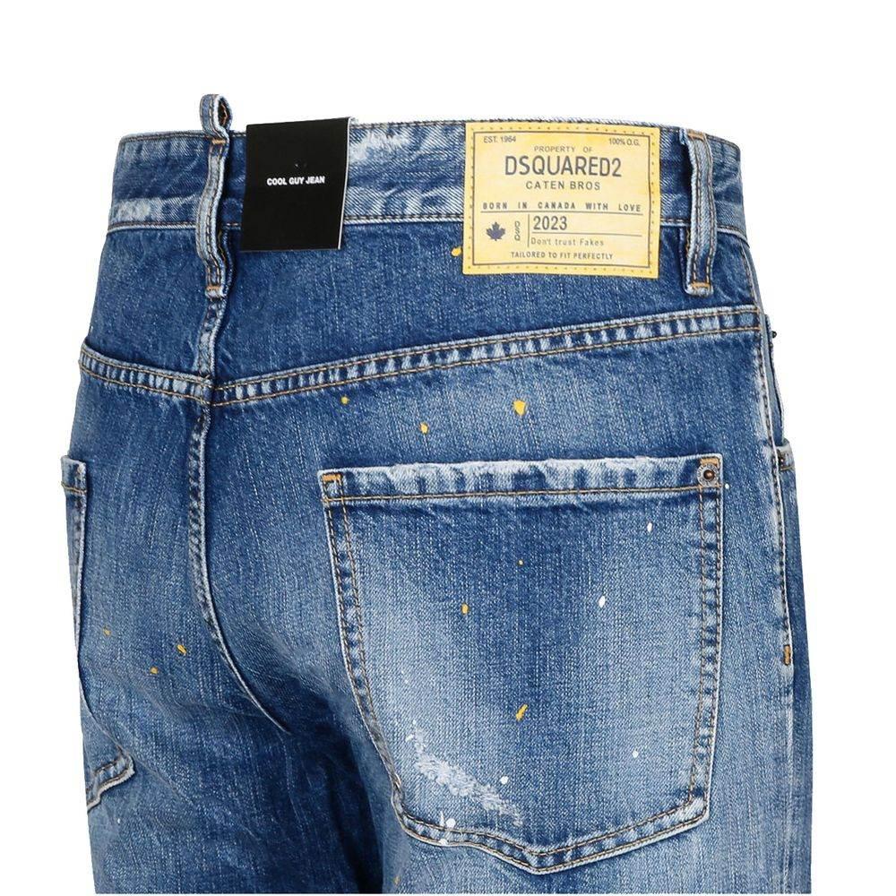 Dsquared² Blue Cotton Men's Slim-Fit Jean - Hilstor