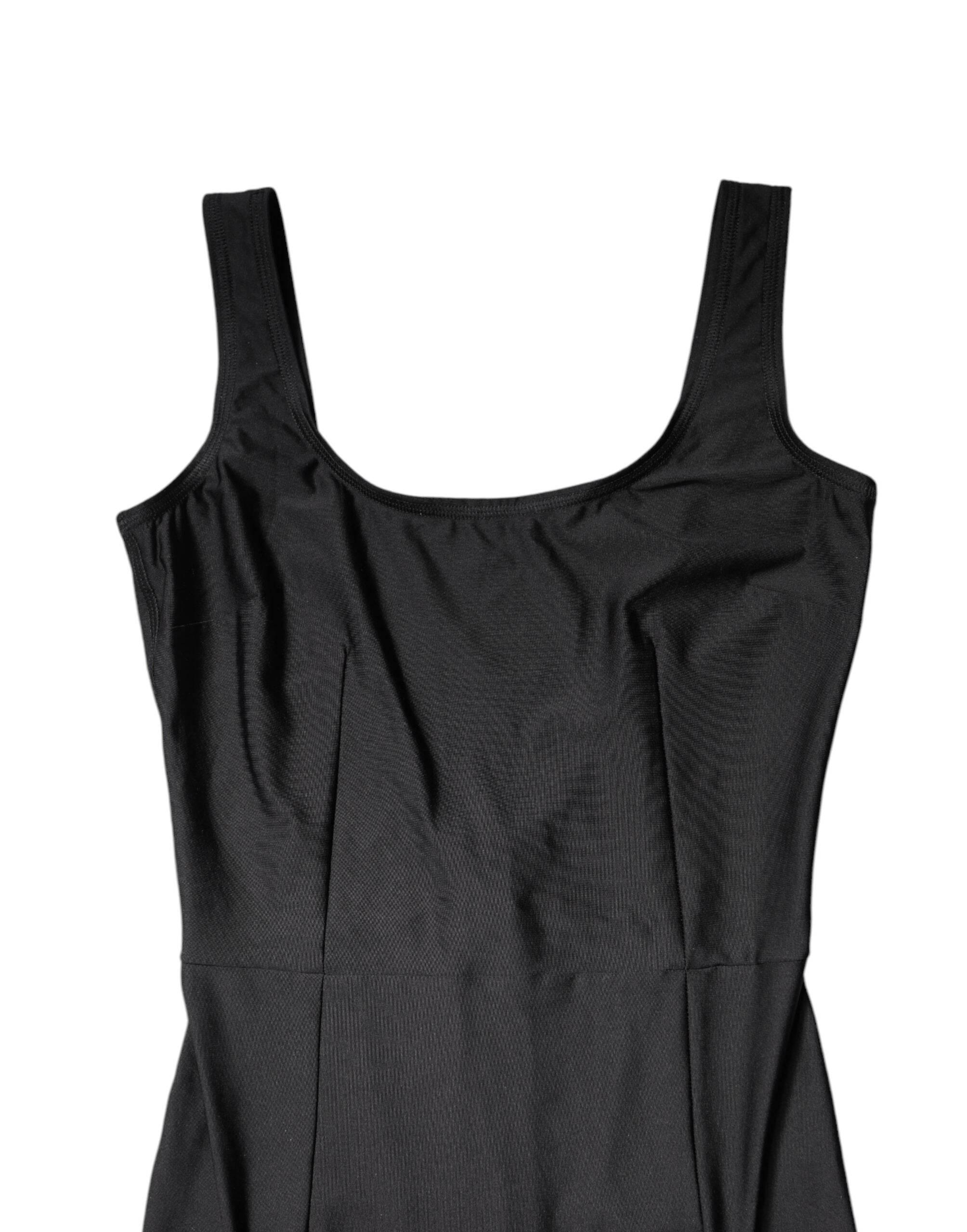 Dolce & Gabbana Black Sleeveless Bodycon Women Jumpsuit Dress - Hilstor