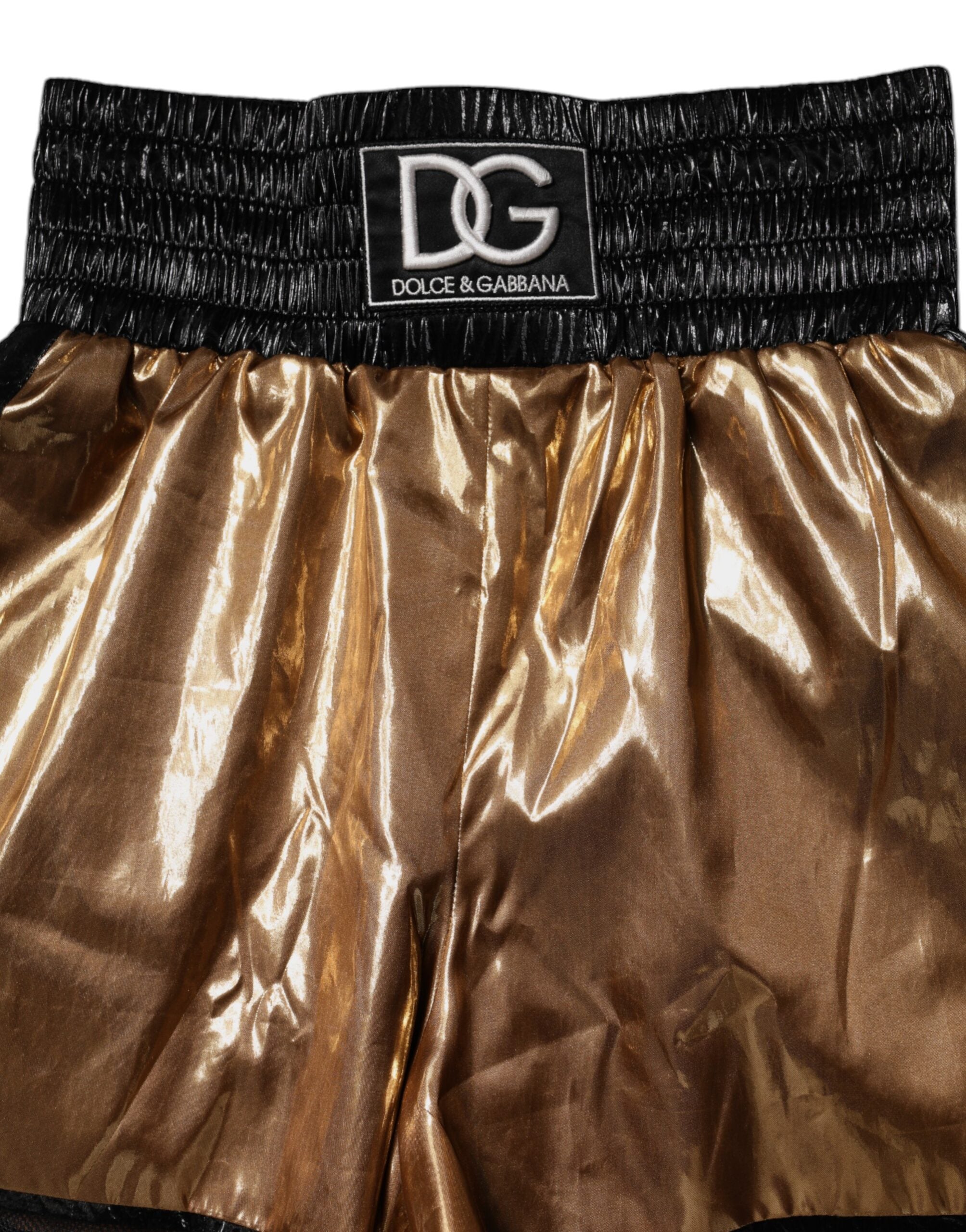 Dolce &amp; Gabbana Metallic Guld Højtalje Dame Hotpants Short